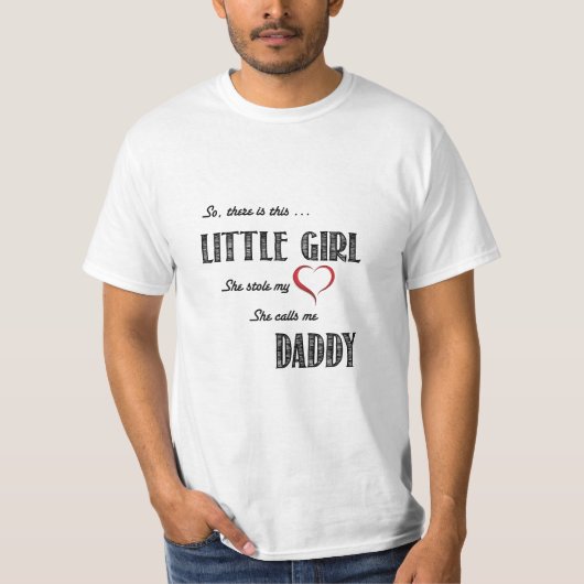 Papa van Daughter Valentijn Tshirt (Voorkant)