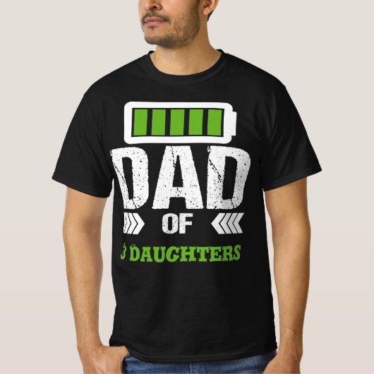 Papa van Daughters meisjes #Overgenummerd papa Doc T-shirt (Voorkant)