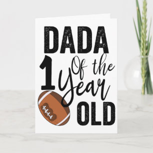 Papa van de 1 jaar oude voetballer 1e jaar beneden kaart
