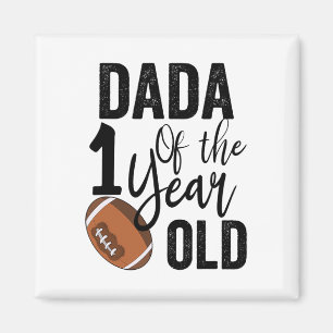 Papa van de 1 jaar oude voetballer 1e jaar verjaar magneet