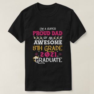 Papa van de achtste graad Afstuderen 2021 T-shirt