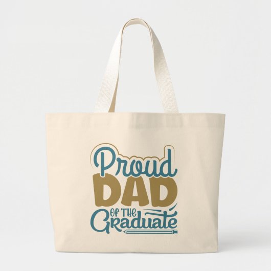Papa van de Afstuderen Grote Tote Bag (Voorkant)