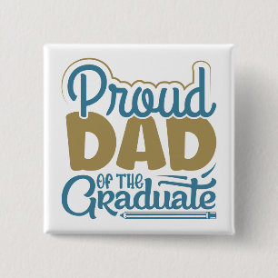 Papa van de Afstuderen Vierkante Button 5,1 Cm