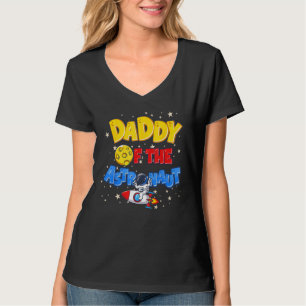 Papa van de astronaut ruimte thema papa verjaardag t-shirt