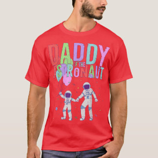 Papa van de Astronaut Space Birthday Party T-Shir T-shirt