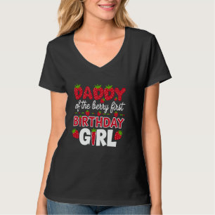 Papa van de Berry First Birthday Girl Aardbei T-shirt