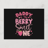 Papa van de bes Sweet One Aardbei Verjaardag Briefkaart (Voorkant)