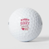 Papa van de bes Sweet One Aardbei Verjaardag Golfballen (Voorkant)