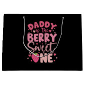 Papa van de bes Sweet One Aardbei Verjaardag Groot Cadeauzakje (Voorkant)