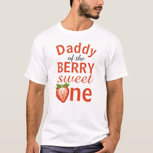 Papa van de bes zoete een Aardbei T-shirt (Voorkant)