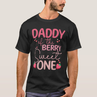 Papa van de bessen zoete één aardbei eerste geboor t-shirt