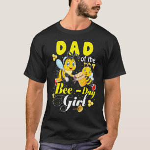 Papa van de bijendag meisje bijen verjaardag famil t-shirt