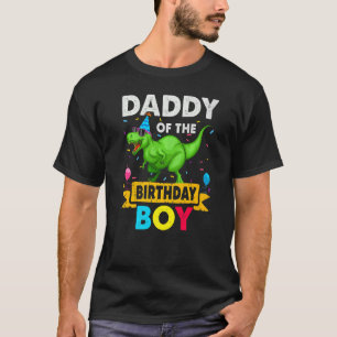 Papa van de Birthday Boy Dinosaur Saurus T-shirt