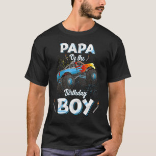 Papa van de Birthday Boy Monster Truck Bday Mannen T-shirt