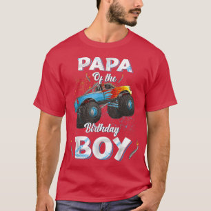 Papa van de Birthday Boy Monster Truck Bday Mannen T-shirt