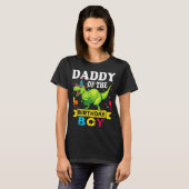 Papa van de Birthday Boy T-Rex RAWR Dinosaur Birt T-shirt (Voorkant volledig)
