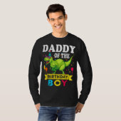 Papa van de Birthday Boy T-Rex RAWR Dinosaur Birt T-shirt (Voorkant volledig)