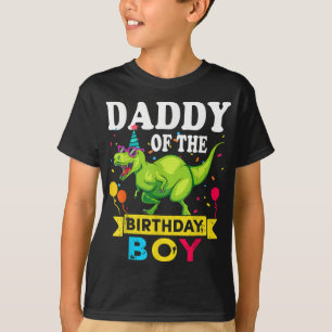 Papa van de Birthday Boy T-Rex RAWR Dinosaur Birt T-shirt