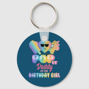Papa van de 'Birthday' Pop die het 'Girl Bday' leu Sleutelhanger