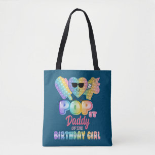 Papa van de 'Birthday' Pop die het 'Girl Bday' leu Tote Bag