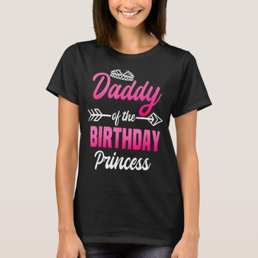 Papa van de Birthday Princess Party Bday Celebrat T-shirt (Voorkant)