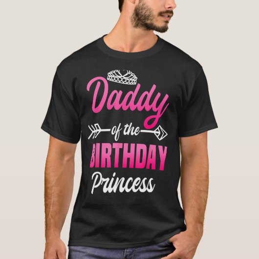 Papa van de Birthday Princess Party Bday Celebrat T-shirt (Voorkant)