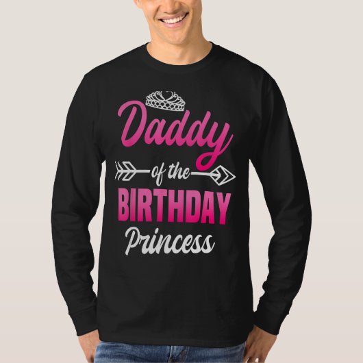 Papa van de Birthday Princess Party Bday Celebrat T-shirt (Voorkant)