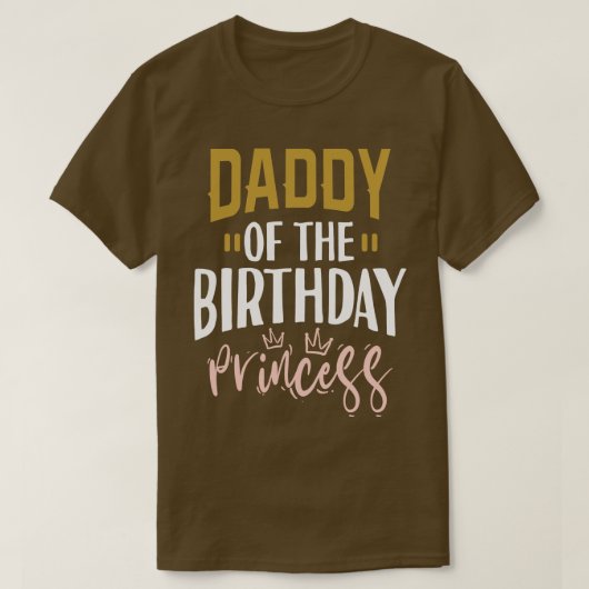 Papa van de Birthday Princess T-shirt (Design voorkant)