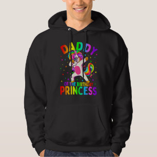 Papa van de Birthday prinses Girl Dabbing Unicor Hoodie