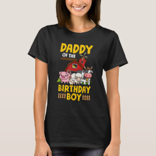 Papa van de boerderij van de Birthday Boy Animals T-shirt
