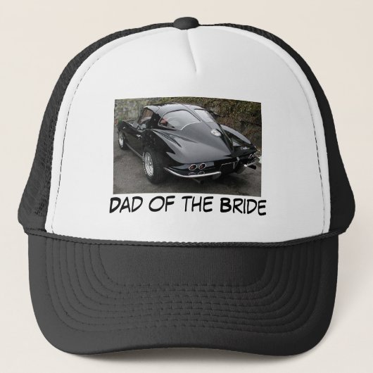 Papa van de Bride Corvette Trucker Pet (Voorkant)