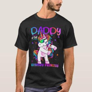 Papa van de dag van de geboorte, prinses Girl Flos T-shirt