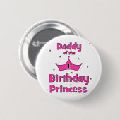 Papa van de eerste Birthday prinses. Ronde Button 5,7 Cm (Voorkant /achterkant)