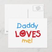 Papa van de eerste kleuren houdt van me T-shirts e Briefkaart (Voorkant / Achterkant)