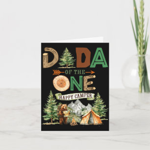 Papa van de ene gelukkige kampeerder 1e verjaardag kaart