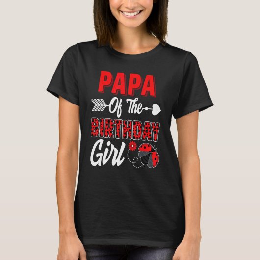 Papa van de familie Ladybug Ladybug B T-shirt (Voorkant)