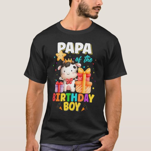 Papa van de familie van boerenfokkerij B van de Ko T-shirt (Voorkant)