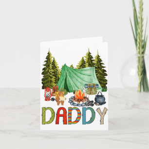 Papa van de gelukkige kampeerder 1e verjaardag Bee Kaart