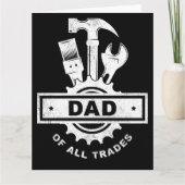 Papa van de Handyman Tools van de  Mannen van de H Bedankkaart (Voorkant)