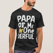 Papa van de heer Onederful 1st Birthday Party Matc T-shirt (Voorkant)
