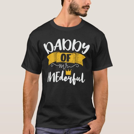 Papa van de heer Onederful 1st Birthday Party Matc T-shirt (Voorkant)