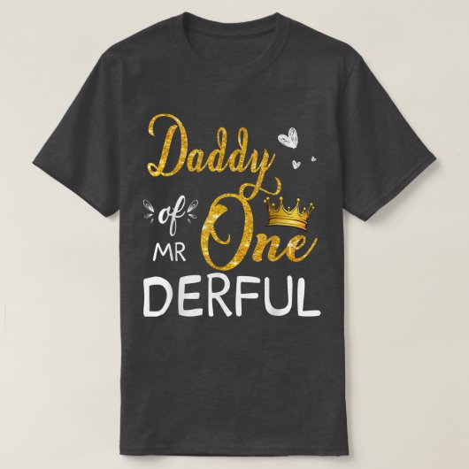 Papa van de heer Onederful eerste verjaardag T-shirt (Design voorkant)