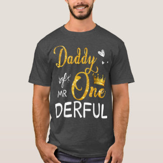 Papa van de heer Onederful eerste verjaardag T-shirt
