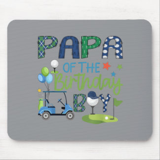 Papa van de jarige jongen hole in one golf sport muismat