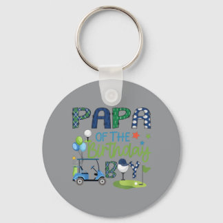 Papa van de jarige jongen hole in one golf sport sleutelhanger