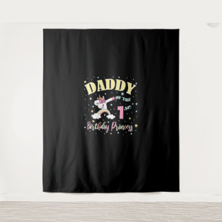 Papa van de jarige prinses - 1 jaar oud E Wandkleed