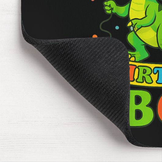 Papa van de jarige T-rex Dinosaur Verjaardag  Muismat (Hoek)