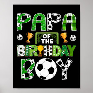 Papa van de jarige voetbaljongen Speldag Poster