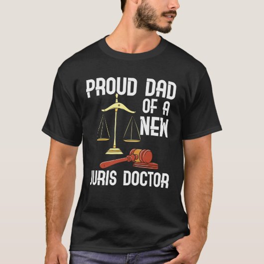 Papa van de Juris Doctor Law School Afstudeerder T-shirt (Voorkant)