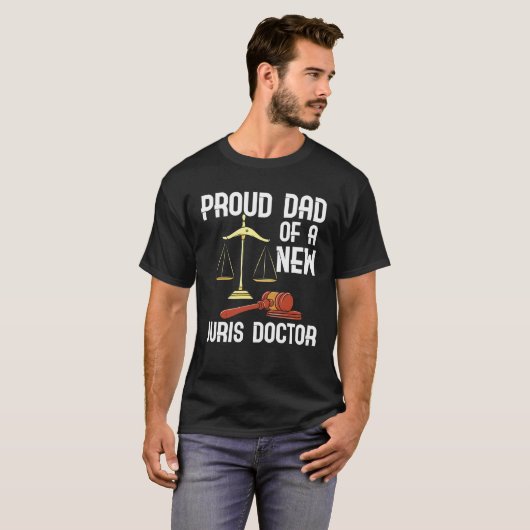 Papa van de Juris Doctor Law School Afstudeerder T-shirt (Voorkant volledig)